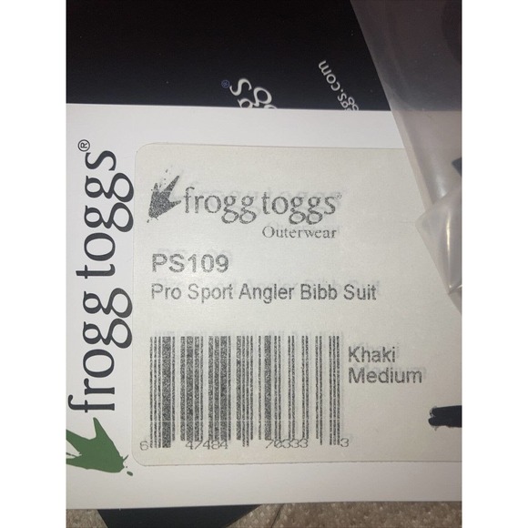 Frogg Togg Sport Anglers Bibb Suit Pro Jacket Bib Rain suit M NWT Khaki - Picture 3 of 3